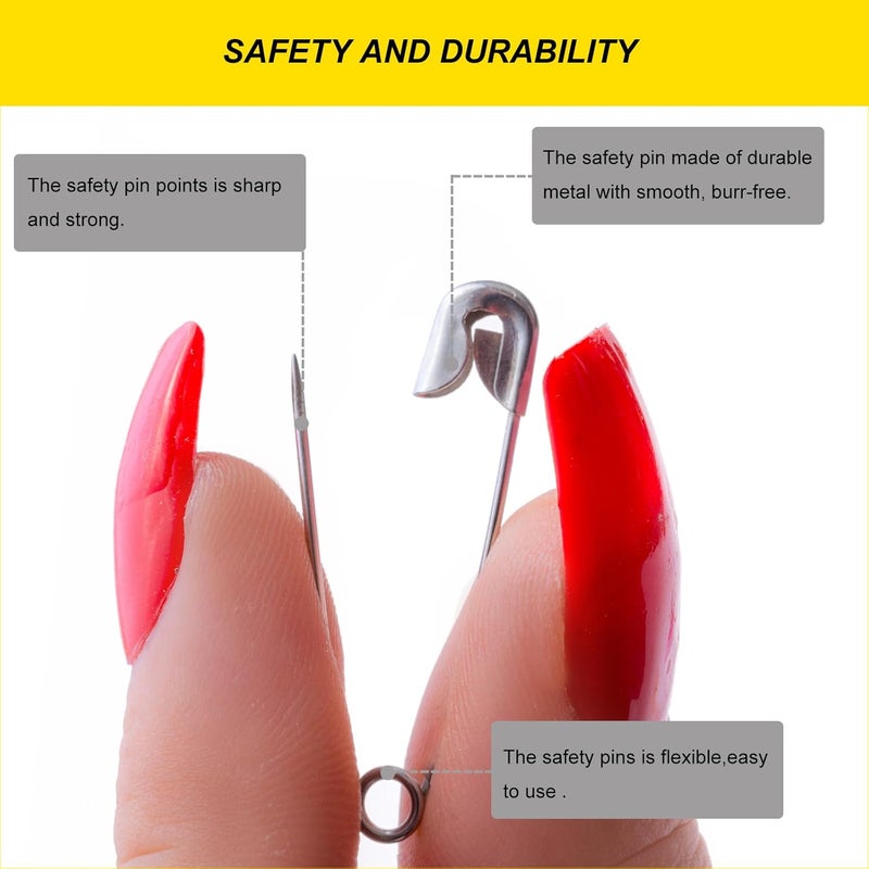keepsweat 120 Pcs Small Safety Pins Silvery,0.75Inch/19mm Silvery Safety Pins for Clothes Metal Tiny Clothes Pin Rust Resistant Mini Safety Pin for Art Crafting,Sewing,Jewelry Making - Image 3